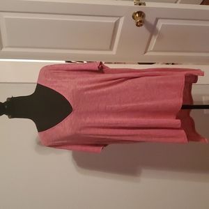 Red Lane Bryant Tee with Sleeve Cut Out